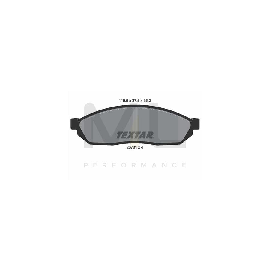 TEXTAR 2073101 Brake pad set not prepared for wear indicator | ML Performance Car Parts