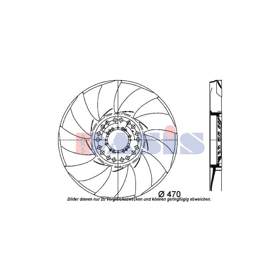 AKS Dasis 058022N Fan Wheel, Engine Cooling