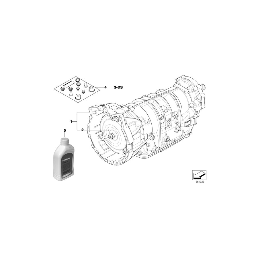 Genuine BMW 24007523281 E46 E83 Exch. Automatic Transmission Eh A5S 390R - YX (Inc. 330xi & X3 3.0i) | ML Performance US