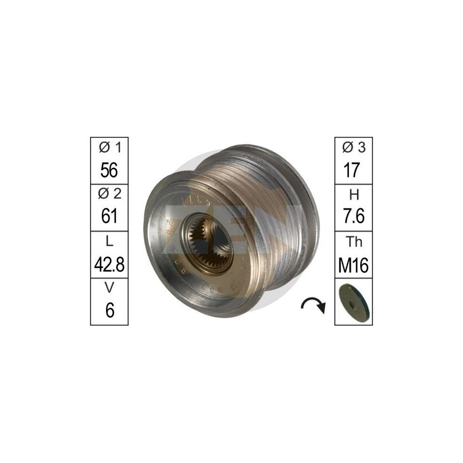 Era ZN5377 Alternator Freewheel Clutch