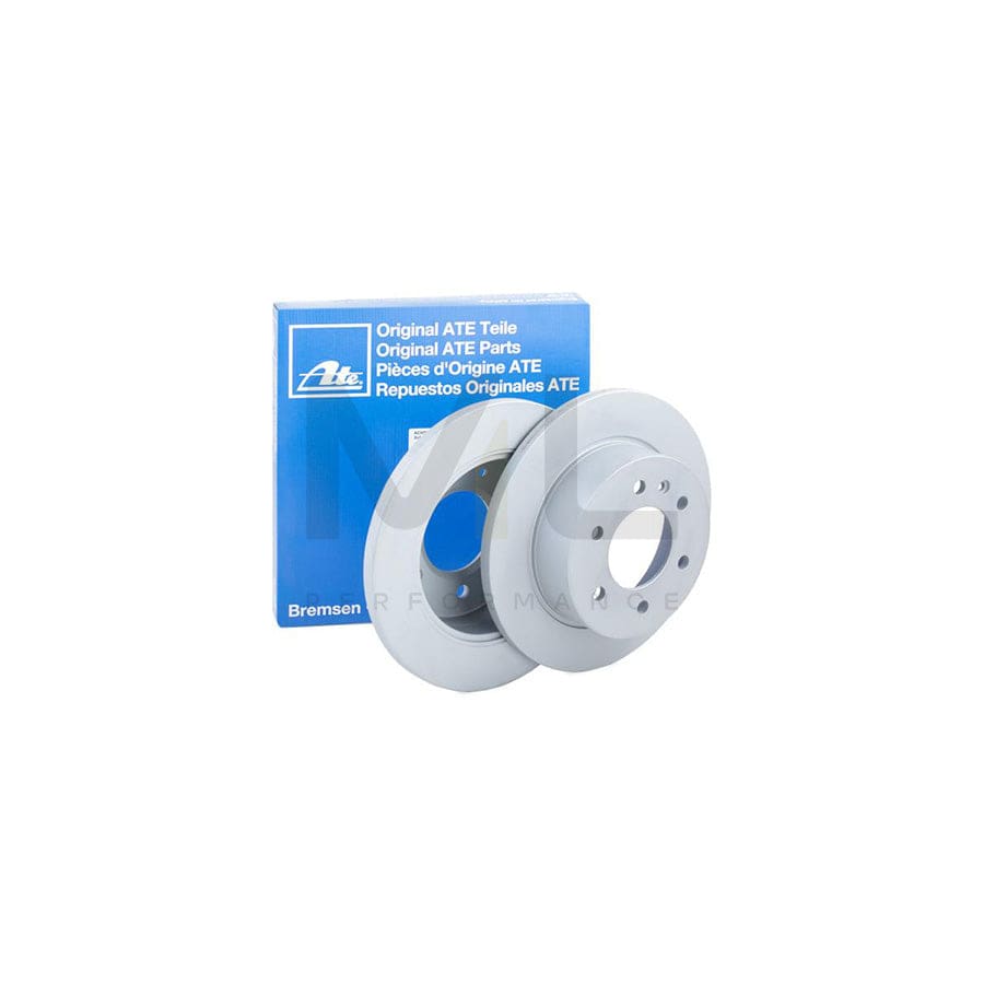 ATE 24.0116-0121.1 Brake Disc Solid, Coated, with bolts/screws  - 1 piece