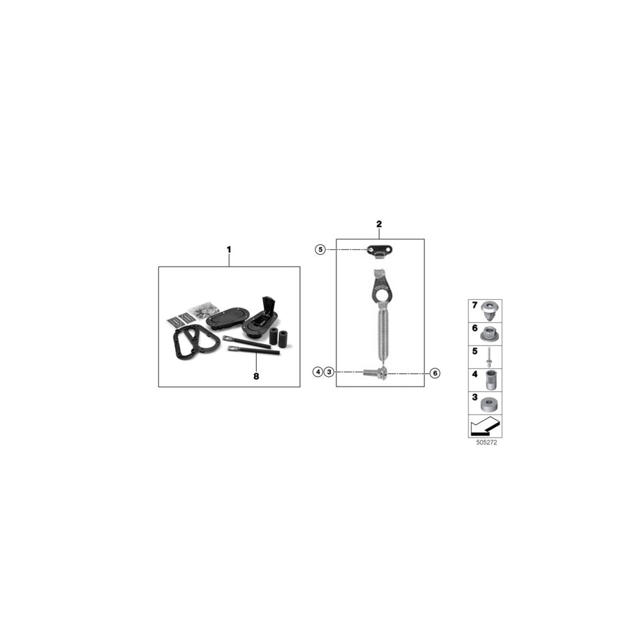Genuine BMW 51718308846 Hood Catch Lockable SET (2 PCS.) (Inc. M6 GT3, M235i Racing & M4 GT4) | ML Performance US