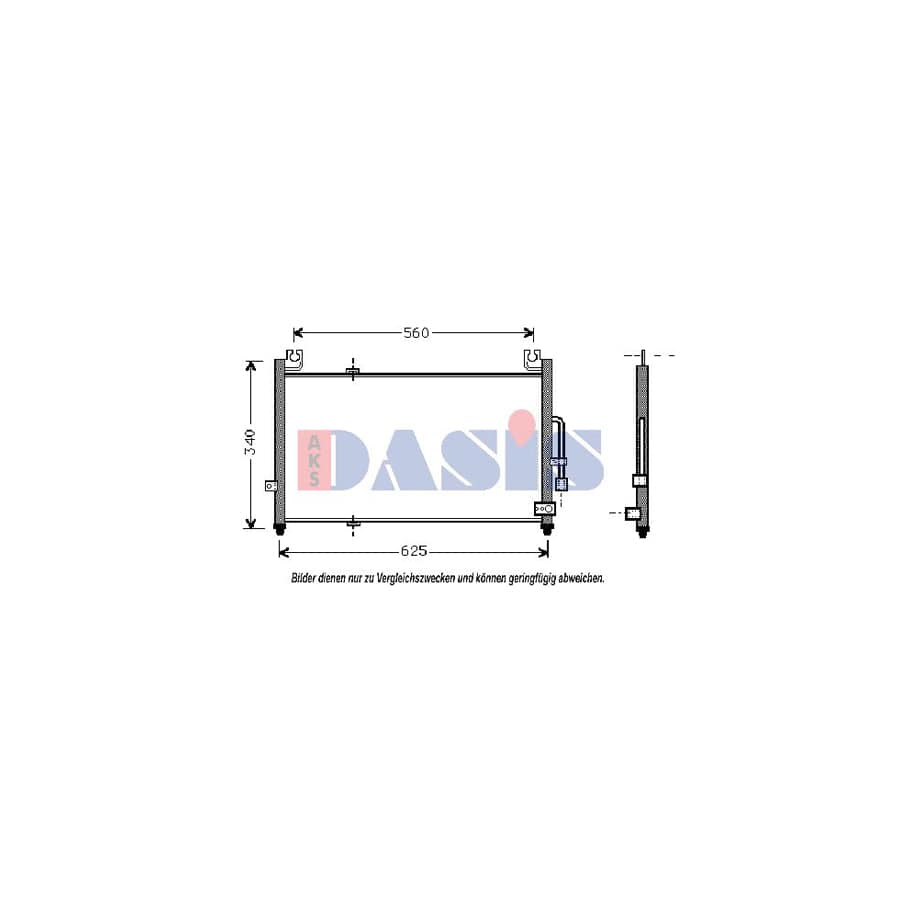 AKS Dasis 112080N Air Conditioning Condenser for Mazda 323