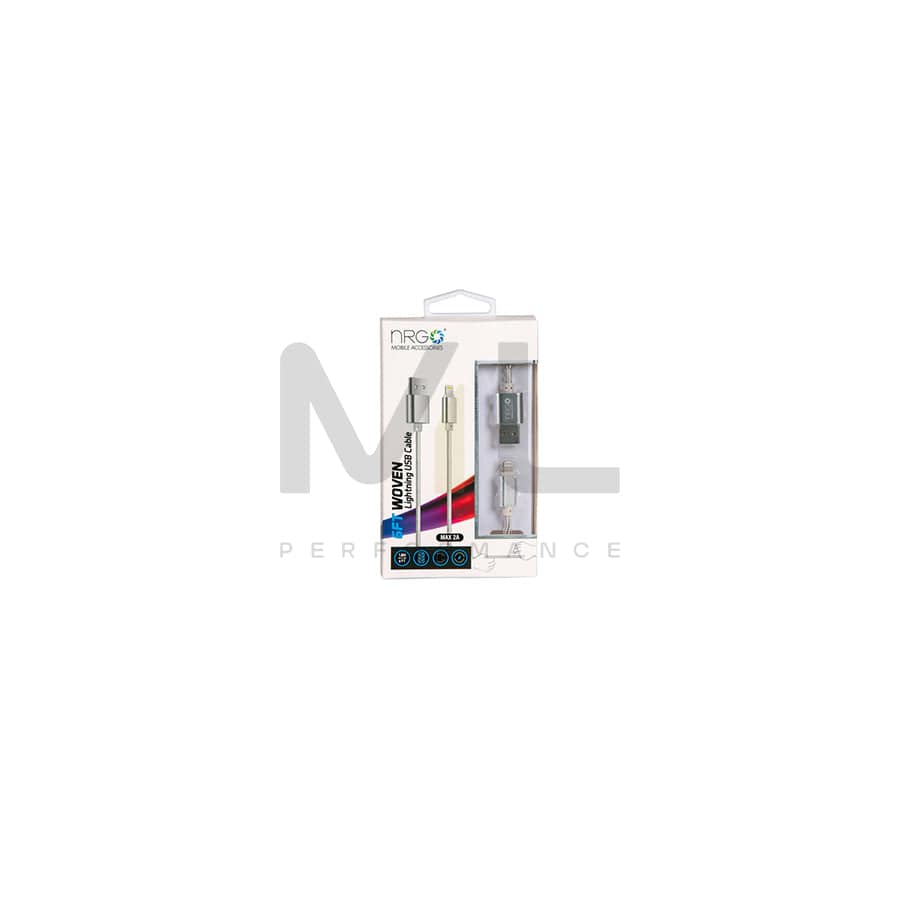 NRG 6ft Woven Lightning Charging/Sync Cable