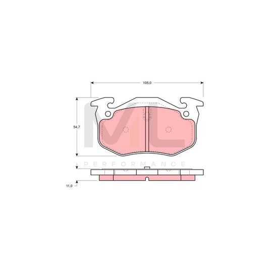 TRW Gdb1217 Brake Pad Set For Renault 19 Not Prepared For Wear Indicator | ML Performance Car Parts