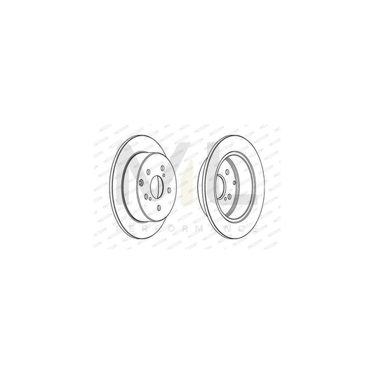 FERODO PREMIER DDF1704 Brake Disc for TOYOTA AVENSIS Solid, without bolts/screws | ML Performance Car Parts