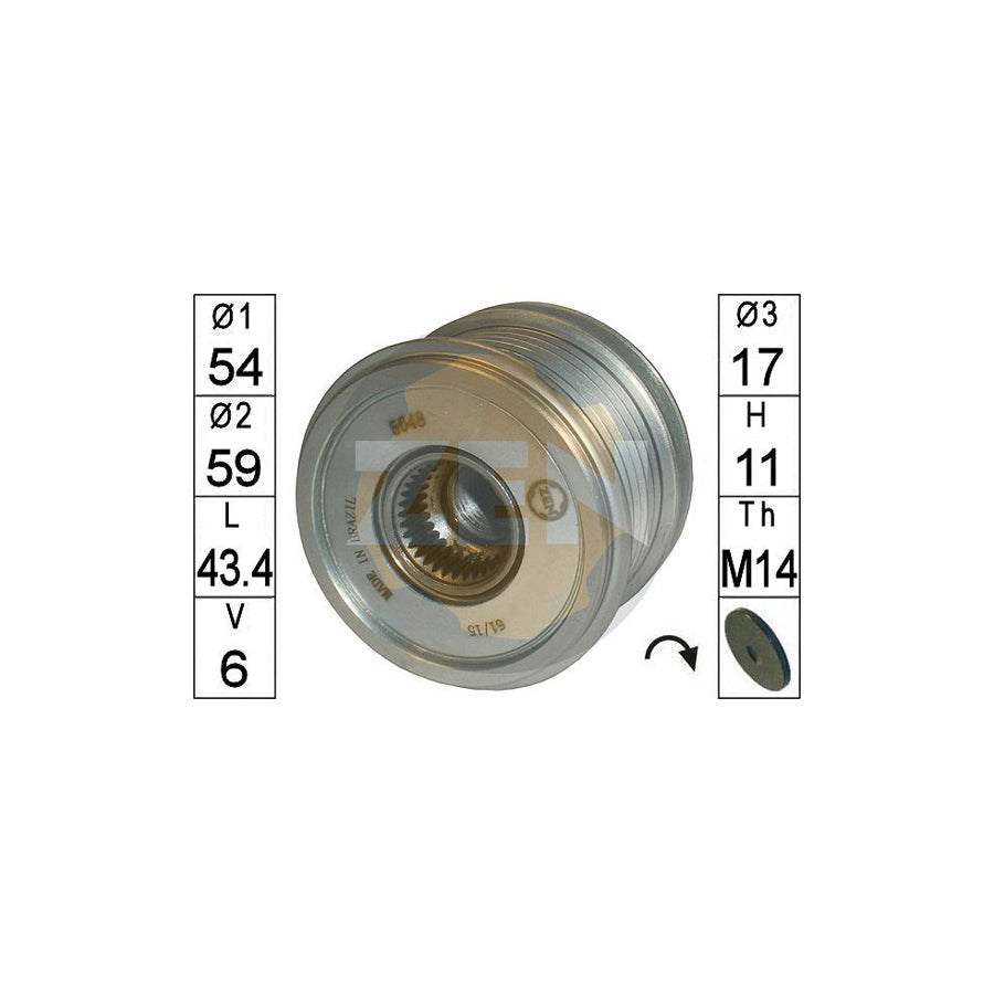Era ZN5648 Alternator Freewheel Clutch