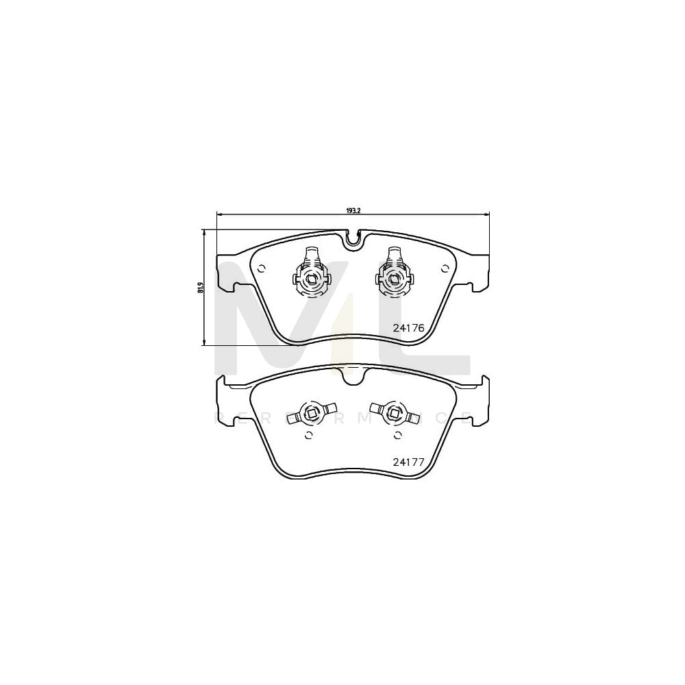 Hella 8DB 355 020-031 Brake Pad Set Prepared For Wear Indicator