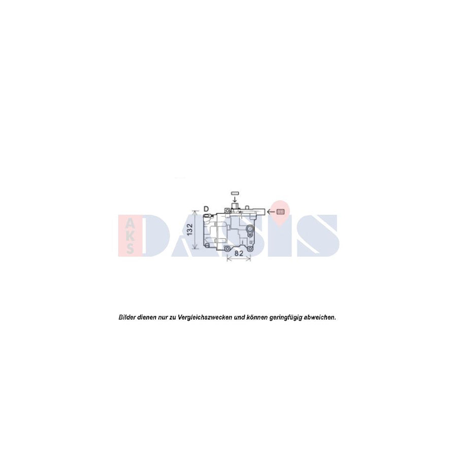 AKS Dasis 851988N Compressor, Air Conditioning for Toyota Auris