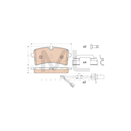 TRW Gdb1989 Brake Pad Set Incl. Wear Warning Contact | ML Performance Car Parts