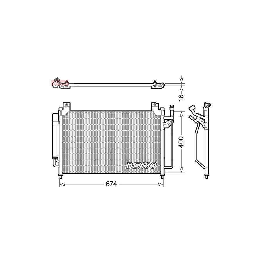 DENSO DCN44013 Air Conditioning Condenser for Mazda CX-7 (Er)