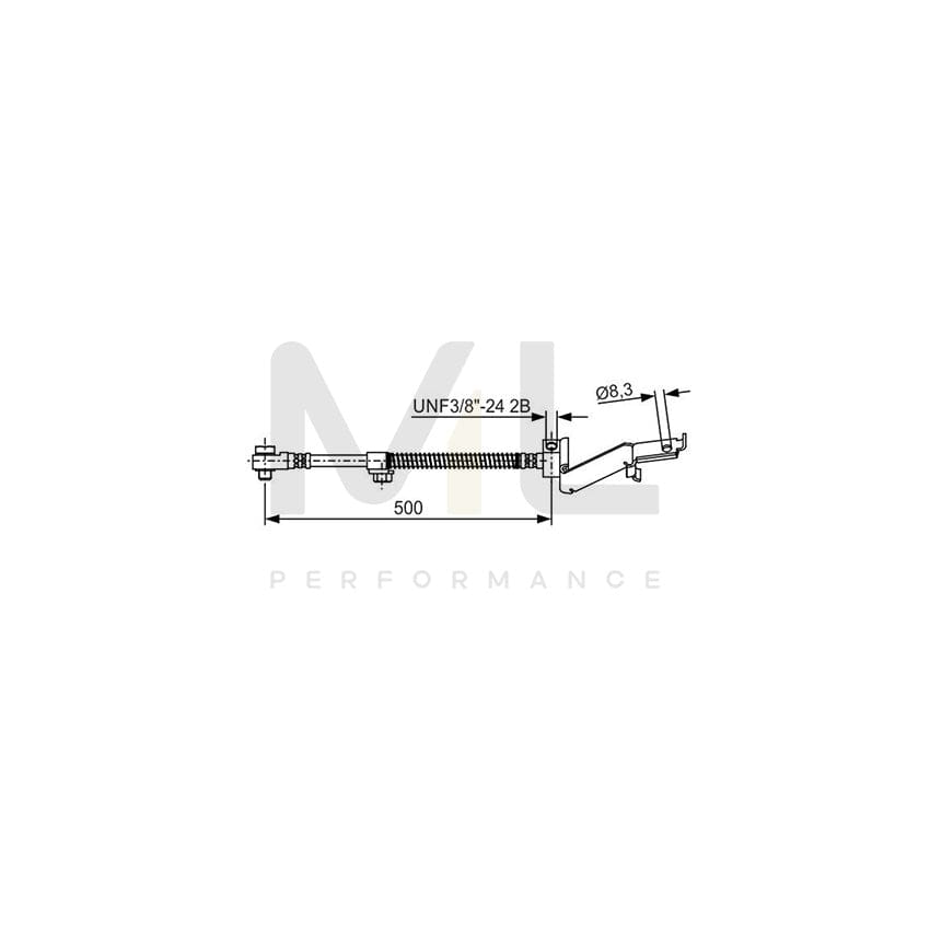 BOSCH 1 987 476 865 Brake Hose 500mm | ML Performance Car Parts