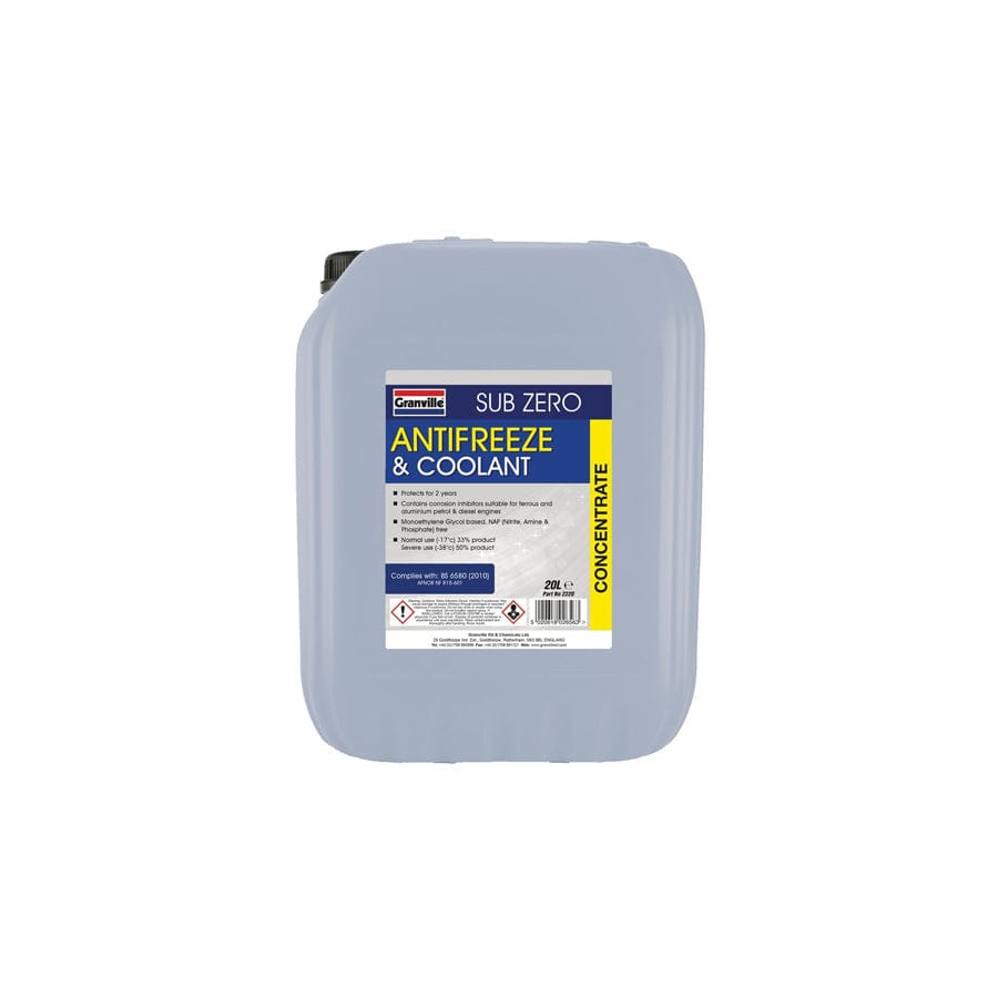 GRANVILLE 7100090 Sub Zero Blue Coolant Concentrate - 20 Litre