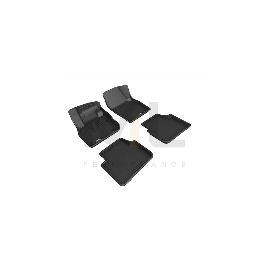 3D L1SK01701509 Floor mat set for SKODA Scala Hatchback Elastomer, Front, Rear, Quantity: 4, Black