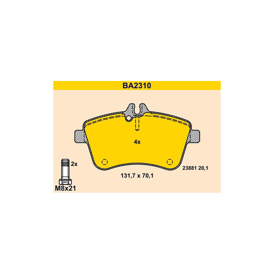 Barum Ba2310 Brake Pad Set