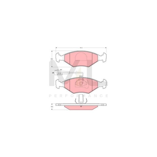 TRW Gdb1340 Brake Pad Set Incl. Wear Warning Contact | ML Performance Car Parts
