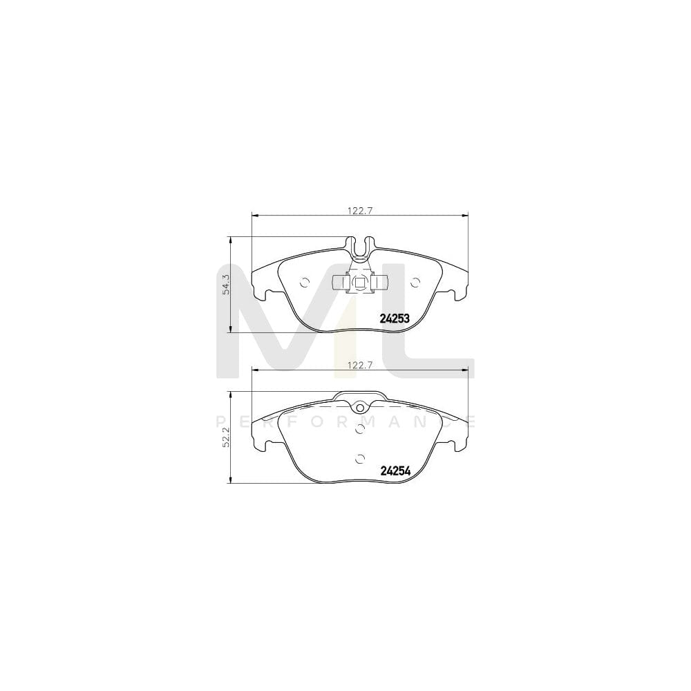 Hella 8DB 355 012-741 Brake Pad Set Prepared For Wear Indicator