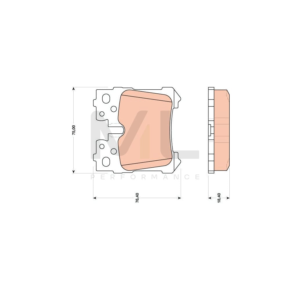 TRW Gdb3475 Brake Pad Set For Lexus Ls Iv (Xf40) Prepared For Wear Indicator | ML Performance Car Parts