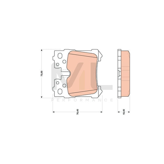 TRW Gdb3475 Brake Pad Set For Lexus Ls Iv (Xf40) Prepared For Wear Indicator | ML Performance Car Parts