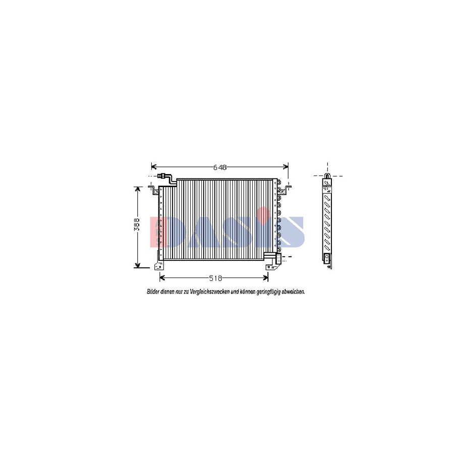 AKS Dasis 112170N Air Conditioning Condenser for Mazda 929