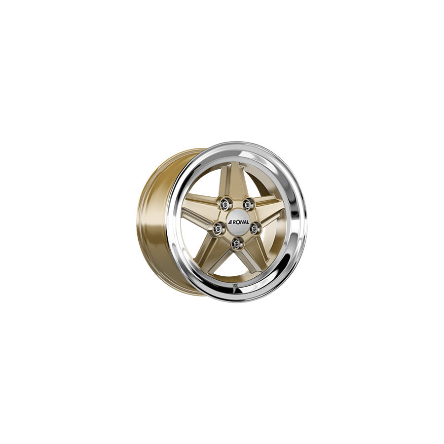 Ronal R9 7x16 ET23 9R6705.073/6811 Racing Gold-Rim Lip Diamond Cut Wheel