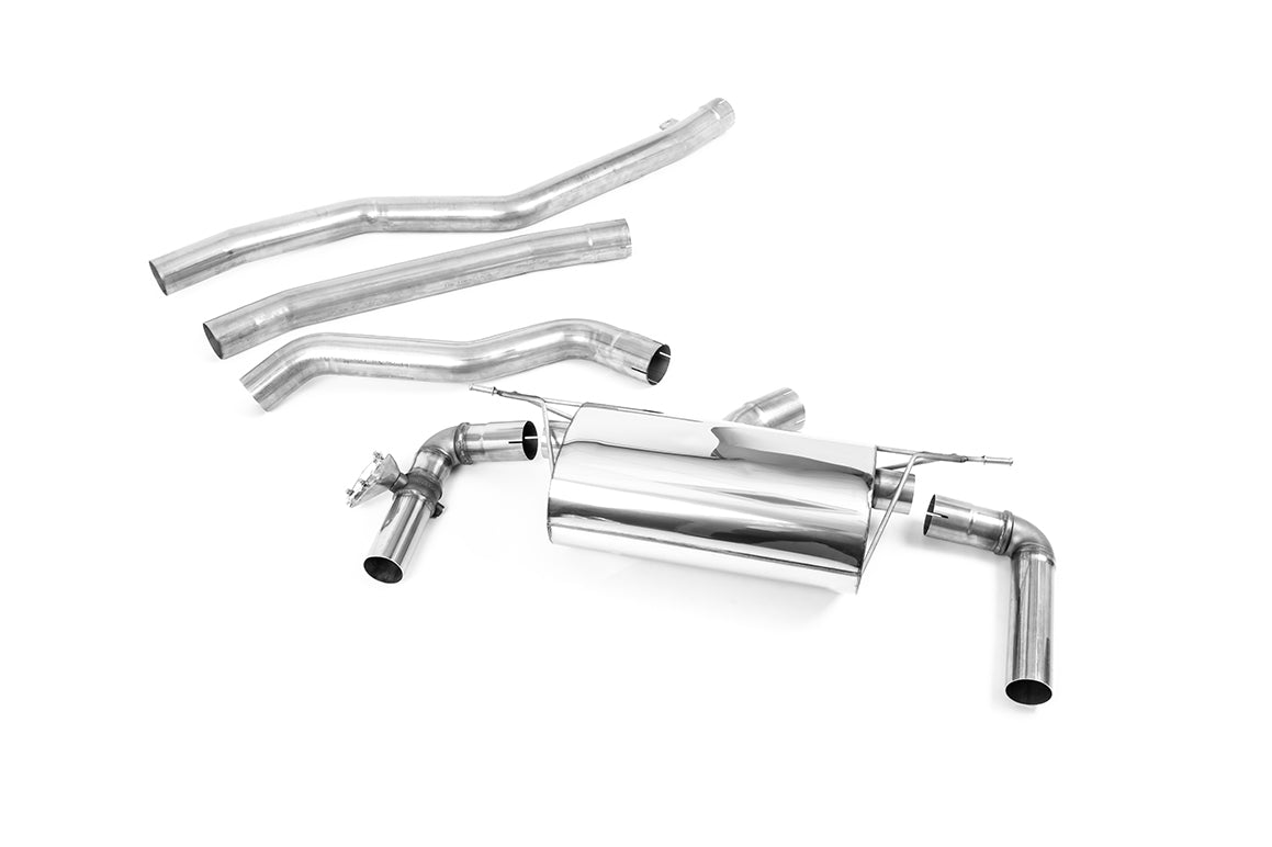 MillTek SSXBM1168 BMW F31 M340i 76mm / 3' Cat-Back System with Carbon JET-90 Trims