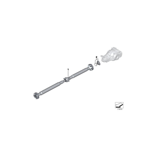 Genuine BMW 26107598946 F03 F02 Drive Shaft Automatic Transmission L=1883MM (Inc. Alpina B7L & 750LiS) | ML Performance US