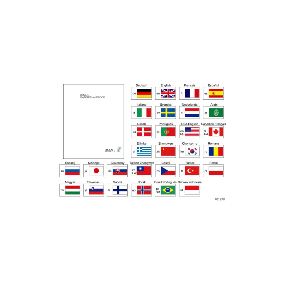Genuine BMW 01402925716 Owner's Manual For HU (Inc. i8) | ML Performance US Car Parts