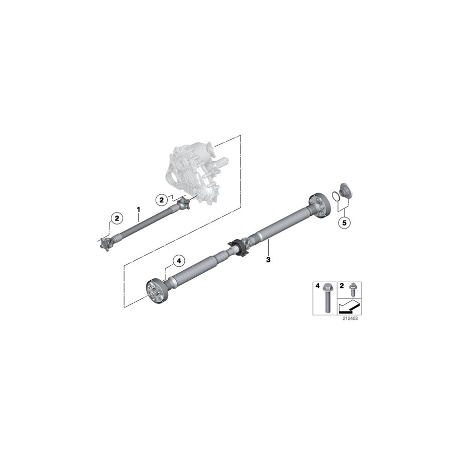 Genuine BMW 26107574679 E91 E84 E90 Drive Shaft Assy Rear L=1288MM (Inc. X1 35iX, X1 20iX & 335xi) | ML Performance US