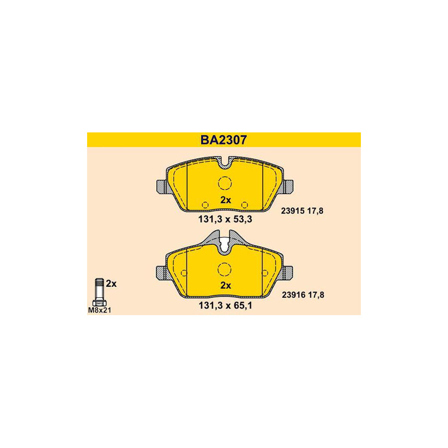 Barum Ba2307 Brake Pad Set