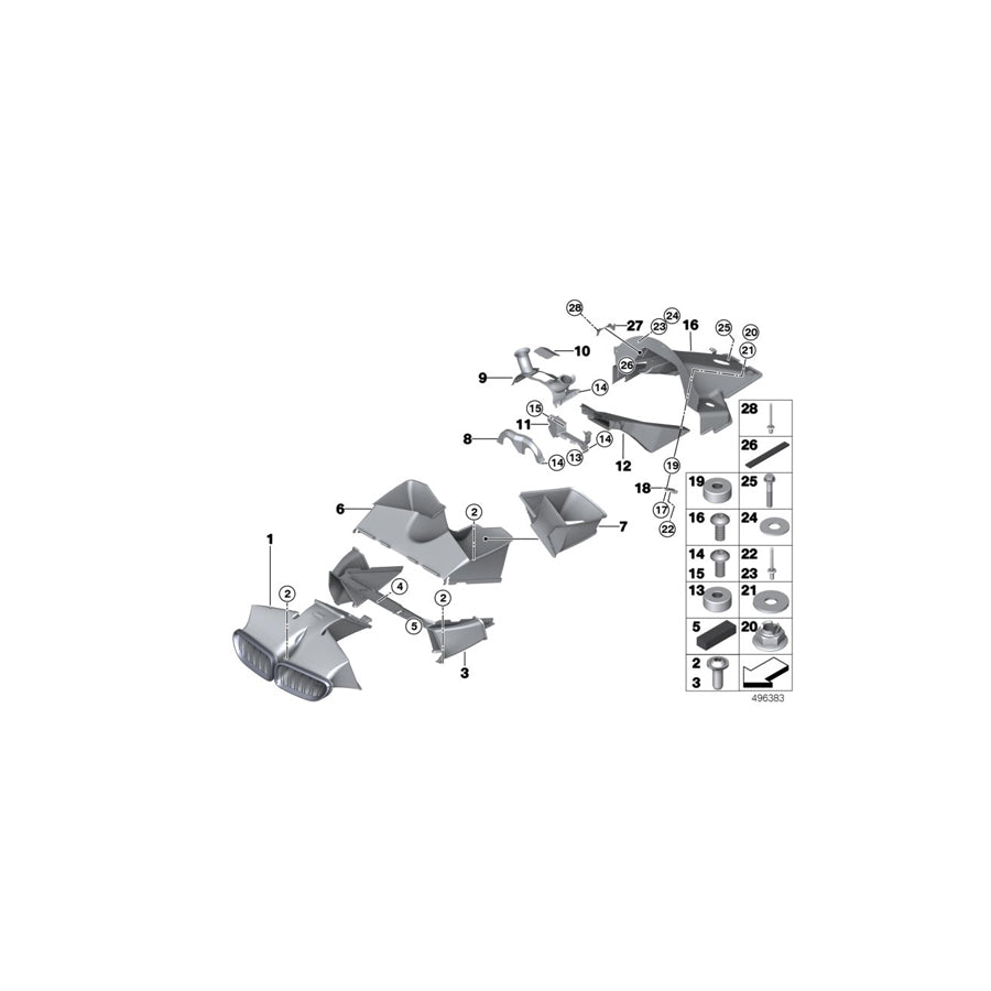 Genuine BMW 51748424687 Air Duct, Radiator, Bottom AIR EXIT (Inc. M6 GT3) | ML Performance US