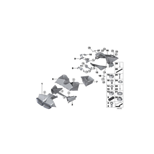 Genuine BMW 51748424687 Air Duct, Radiator, Bottom AIR EXIT (Inc. M6 GT3) | ML Performance US