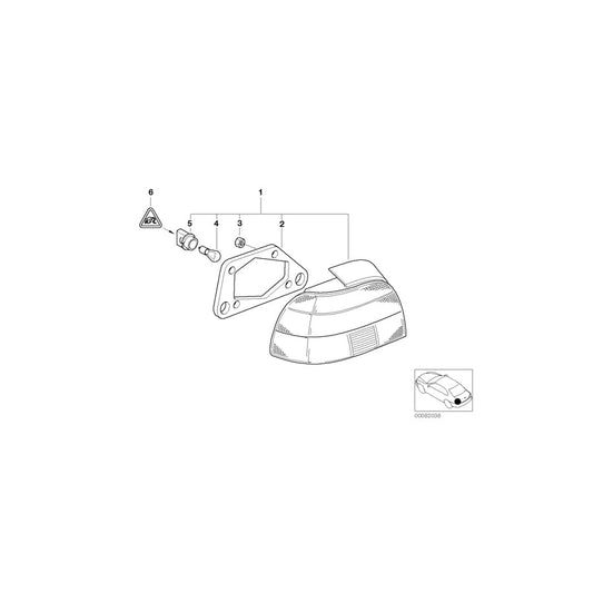 Genuine BMW 63216900210 E39 Tail Light Right (Inc. 520d, 525d & 530i) | ML Performance US Car Parts