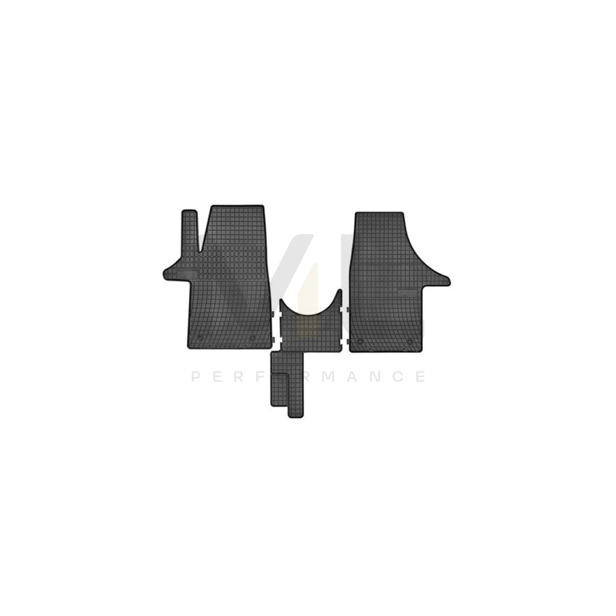 FROGUM Tailored D0073 Floor mat set Elastomer, Front, Quantity: 3, Black, (LHD)