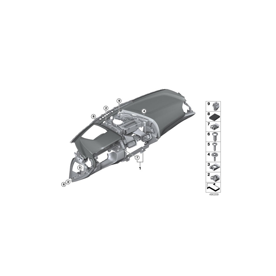 Genuine BMW 51458098165 F92 F93 F91 Dashboard Leather Head-Up Display MIDRAND BEIGE (Inc.  & M8) | ML Performance US Car Parts