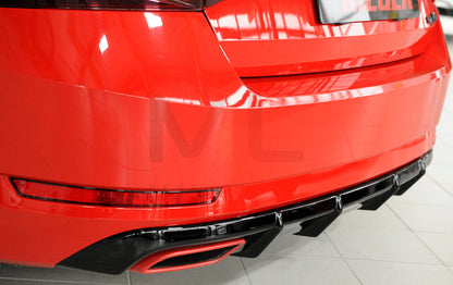Rieger 00088271 Skoda 3T 3V Superb III Rear Diffuser 4 | ML Performance UK Car Parts