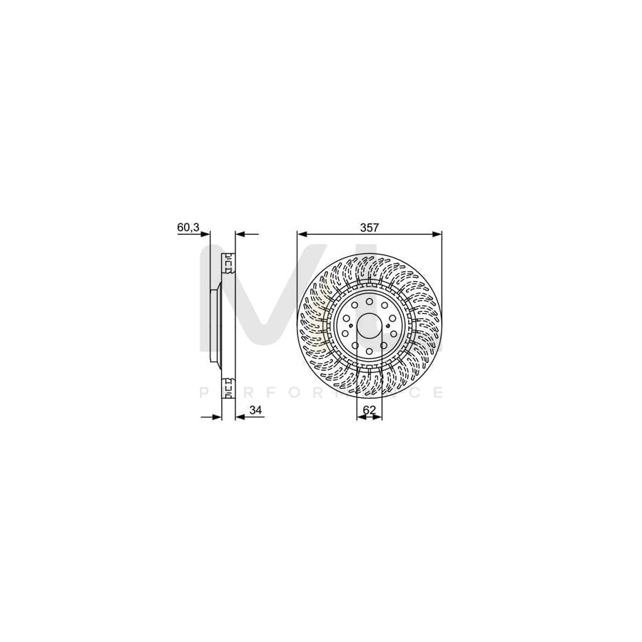 BOSCH 0 986 479 V74 Brake Disc for LEXUS LS Vented, Oiled | ML Performance Car Parts