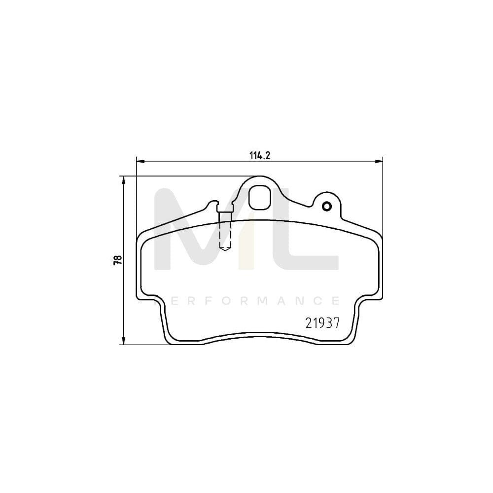 Hella 8DB 355 018-471 Brake Pad Set Prepared For Wear Indicator