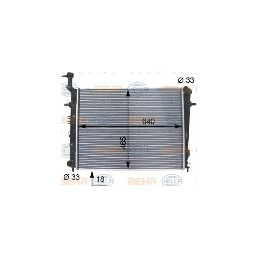 Hella 8MK 376 790-111 Engine Radiator For Hyundai Tucson (JM)