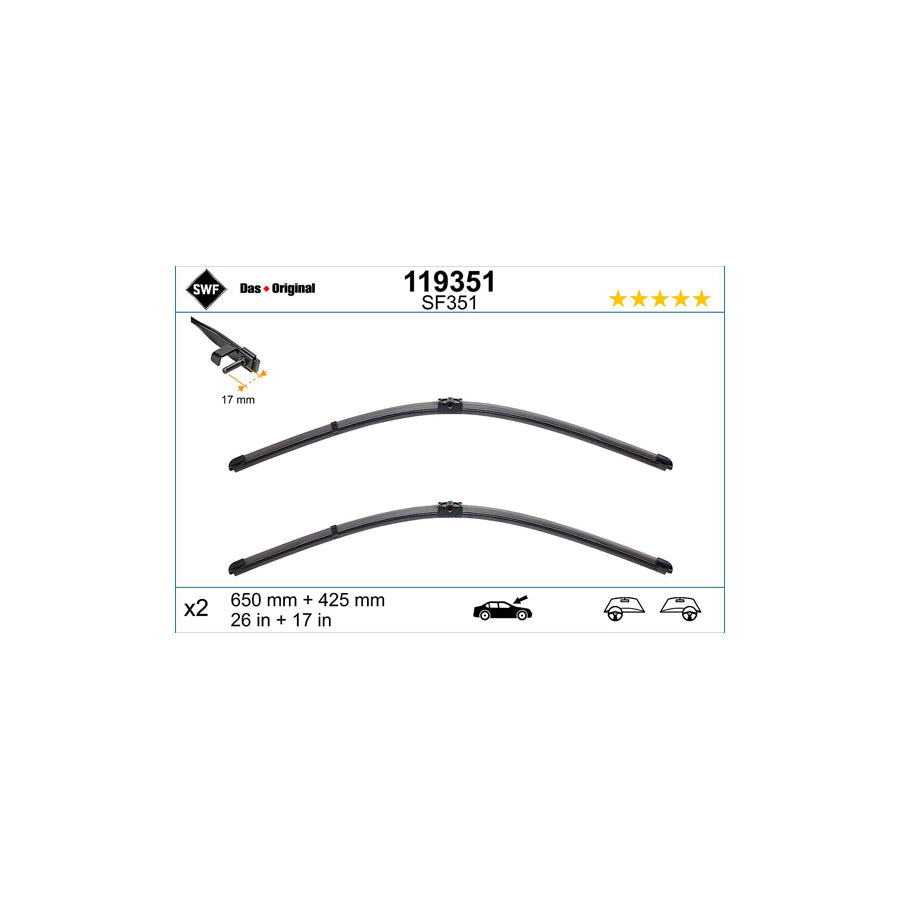 Swf Visioflex 119351 Wiper Blade | ML Performance US Car Parts