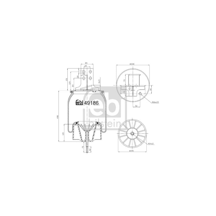 Febi Bilstein 49186 Boot, Air Suspension