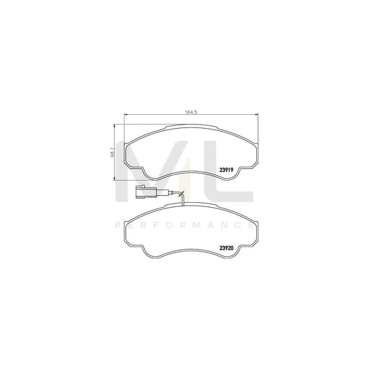Hella 8DB 355 010-401 Brake Pad Set With Integrated Wear Warning Contact, With Brake Caliper Screws, With Accessories