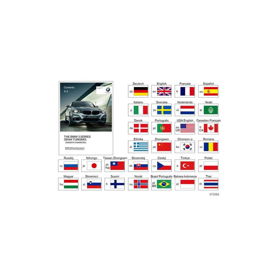 Genuine BMW 01402928373 Owner's Manual F34 ZH (Inc. 330dX, 328i & 320i) | ML Performance US Car Parts