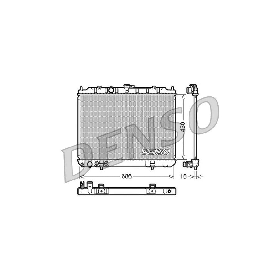 DENSO DRM46005 Engine Radiator for Nissan X-Trail (T30)