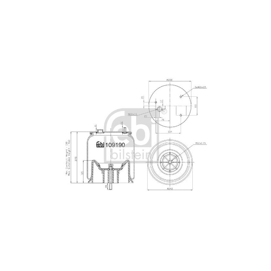 Febi Bilstein 109190 Boot, Air Suspension