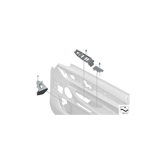 Genuine BMW 51417994951 G11 G12 Cover For Handle Recess, Left AMARONE (Inc. 725Ld, 745LeX & 750iX) | ML Performance US Car Parts