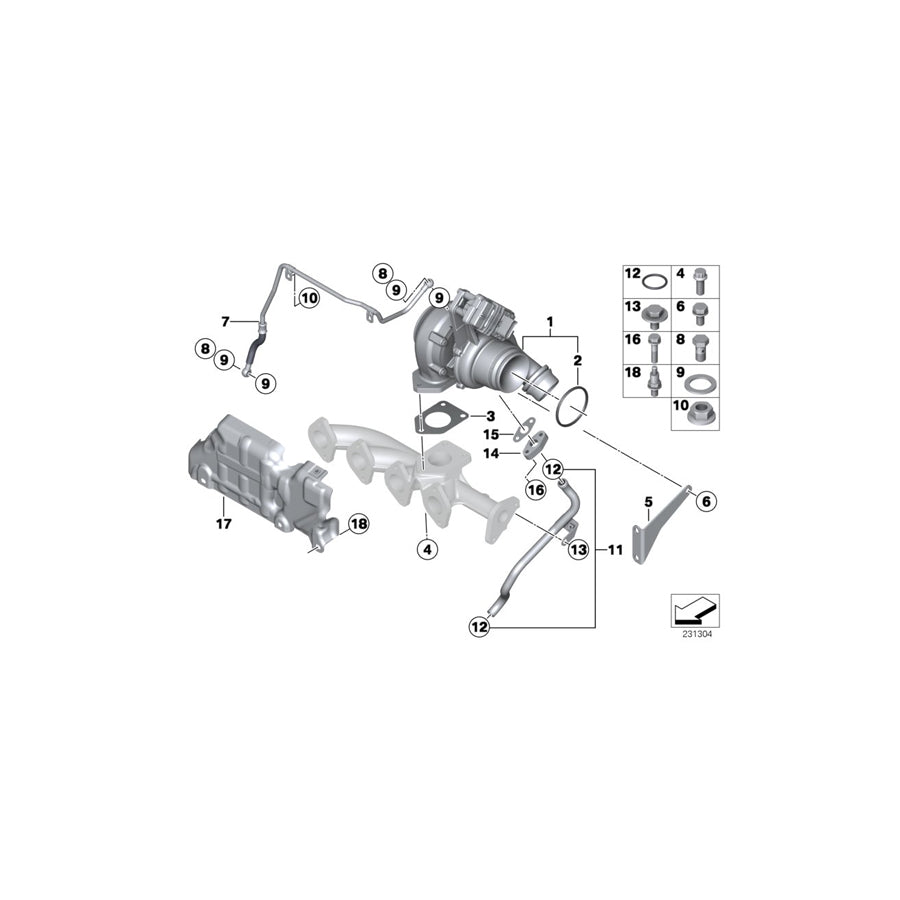Genuine BMW 11428513248 Gasket Asbestos Free (Inc. Cooper D 1.6, Cooper SD ALL4 & Cooper D ALL4 1.6) | ML Performance US Car Parts
