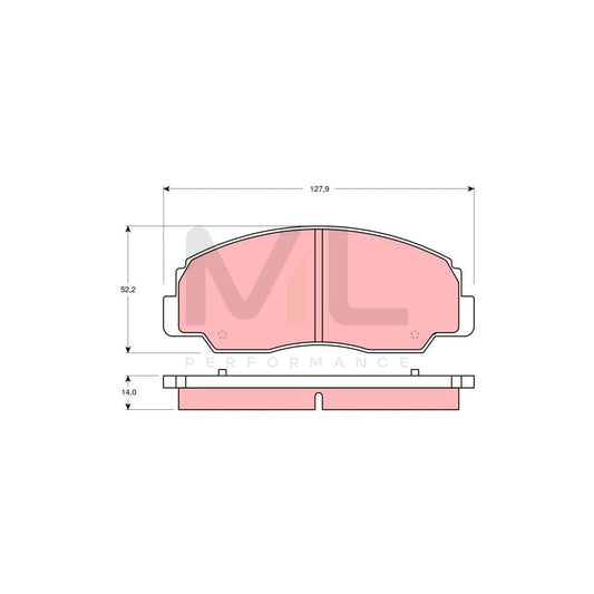 TRW Gdb1134 Brake Pad Set Not Prepared For Wear Indicator | ML Performance Car Parts