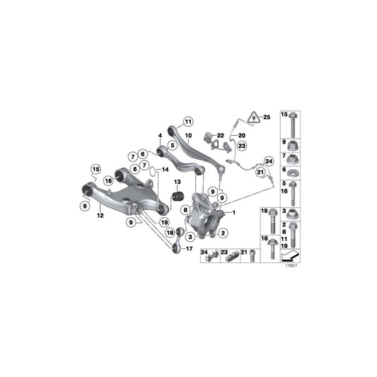 Genuine BMW 33326796510 F07 Wheel Carrier, Rear Right (Inc. 550i, 535d & 535iX) | ML Performance US Car Parts
