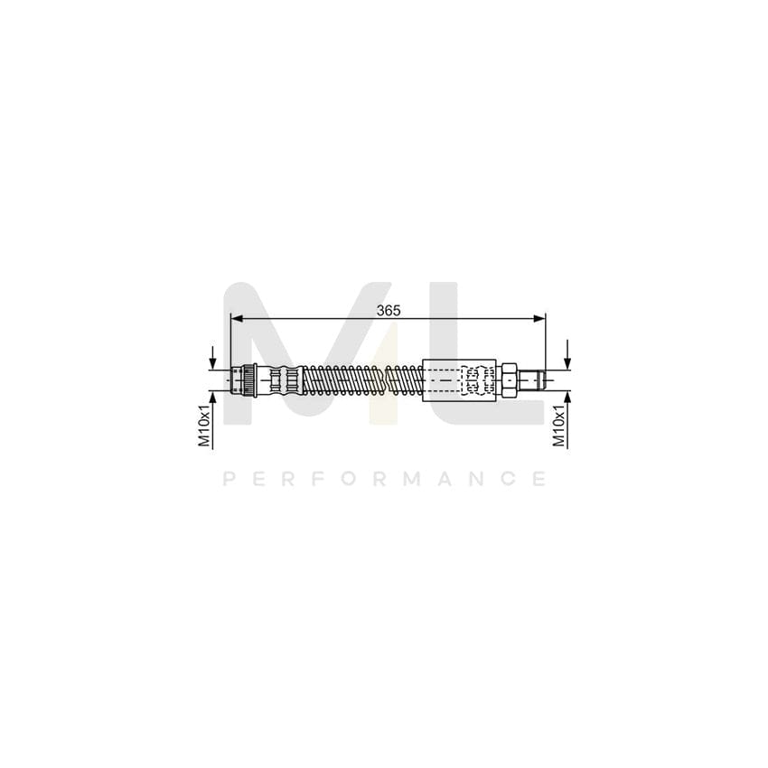 BOSCH 1 987 476 063 Brake Hose 337mm, M10x1 | ML Performance Car Parts